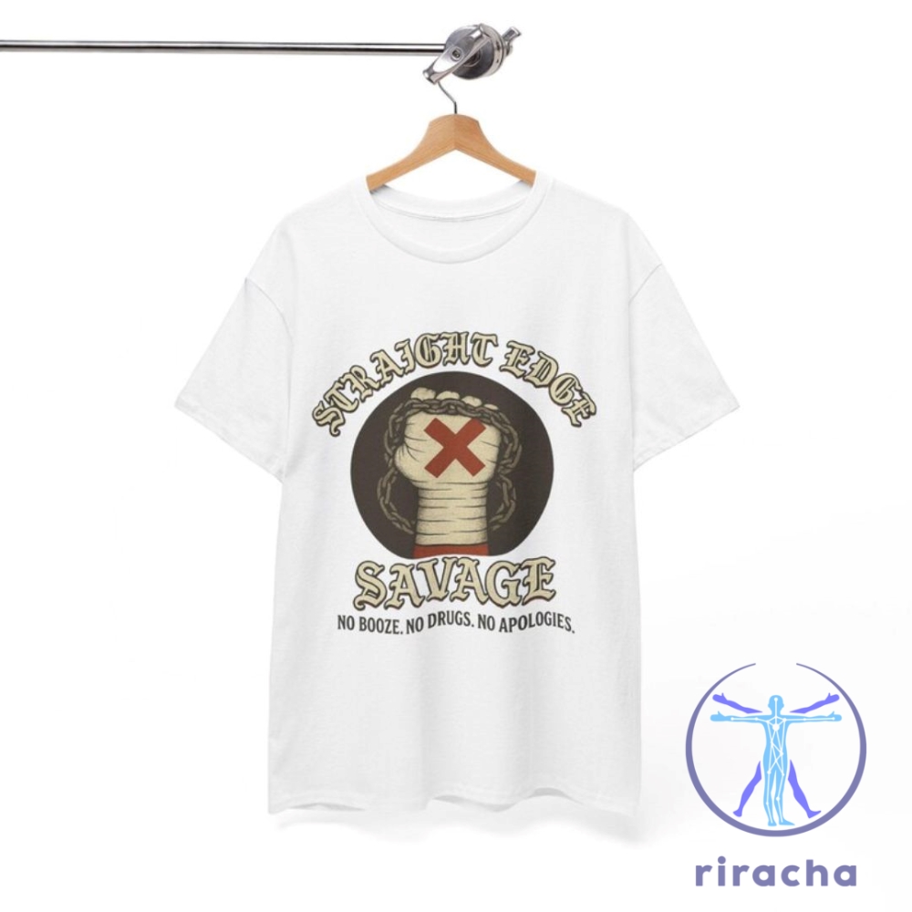 Wrestling Hardcore Straight Edge Savage T Shirt Hoodie Sweatshirt Cm Punk Inspired Vintage Fan Tee riracha 10