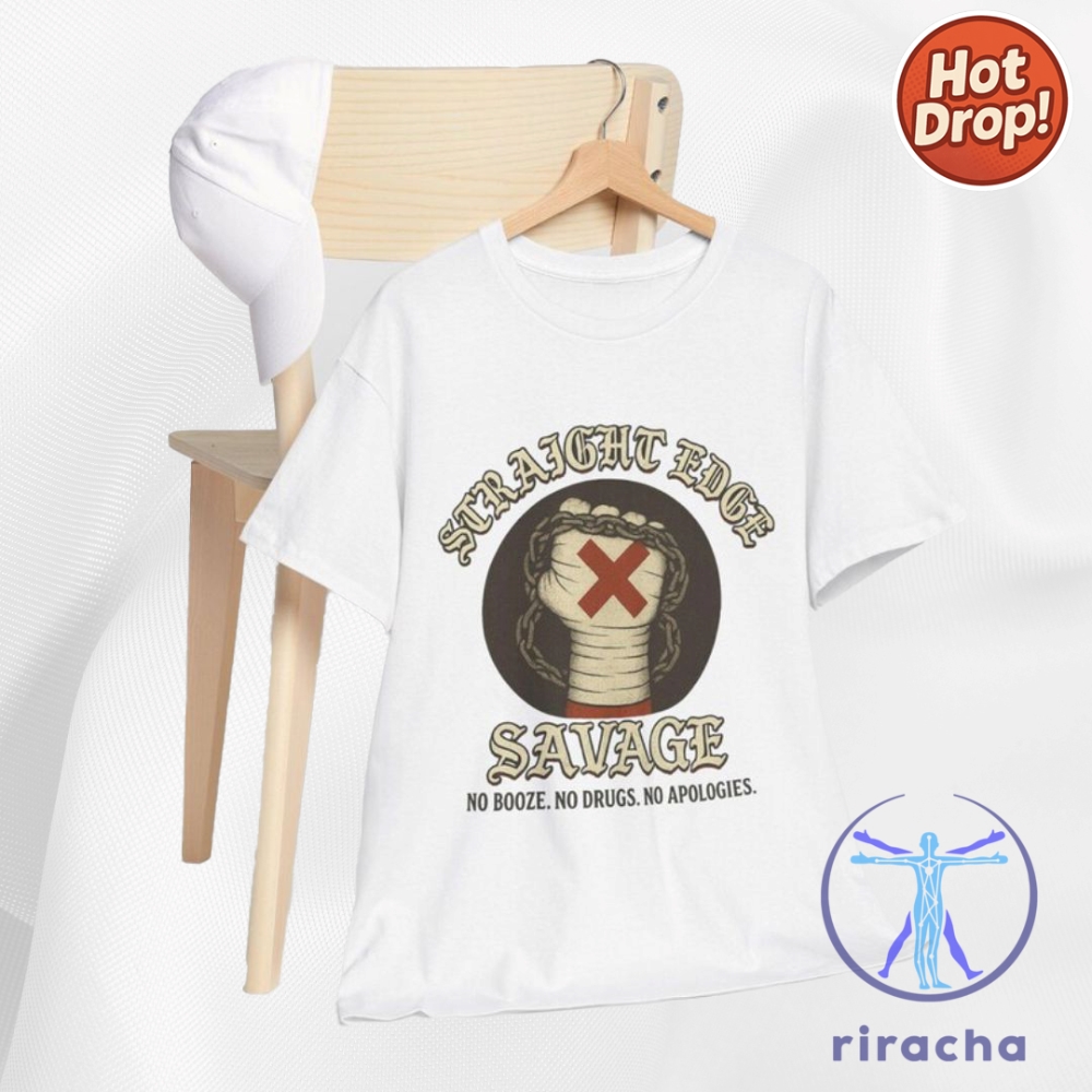 Wrestling Hardcore Straight Edge Savage T Shirt Hoodie Sweatshirt Cm Punk Inspired Vintage Fan Tee riracha 11