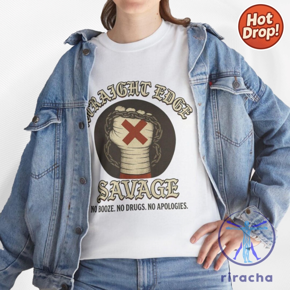 Wrestling Hardcore Straight Edge Savage T Shirt Hoodie Sweatshirt Cm Punk Inspired Vintage Fan Tee riracha 6